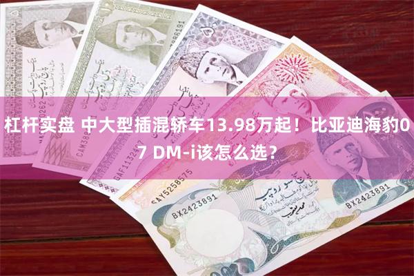 杠杆实盘 中大型插混轿车13.98万起！比亚迪海豹07 DM-i该怎么选？