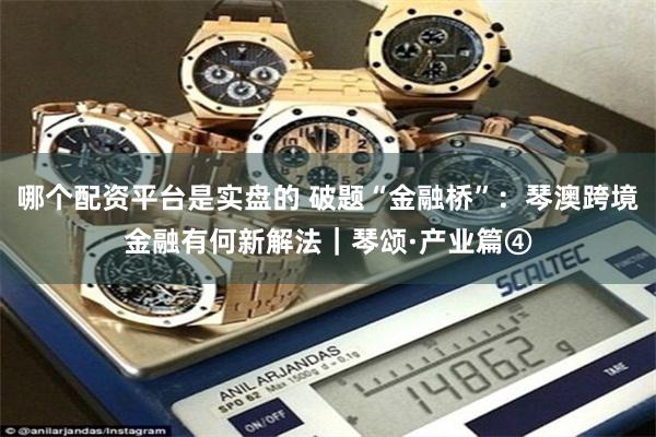 哪个配资平台是实盘的 破题“金融桥”：琴澳跨境金融有何新解法｜琴颂·产业篇④