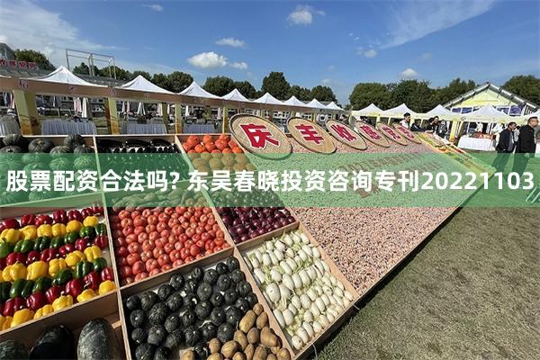 股票配资合法吗? 东吴春晓投资咨询专刊20221103