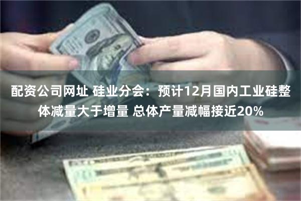 配资公司网址 硅业分会：预计12月国内工业硅整体减量大于增量 总体产量减幅接近20%